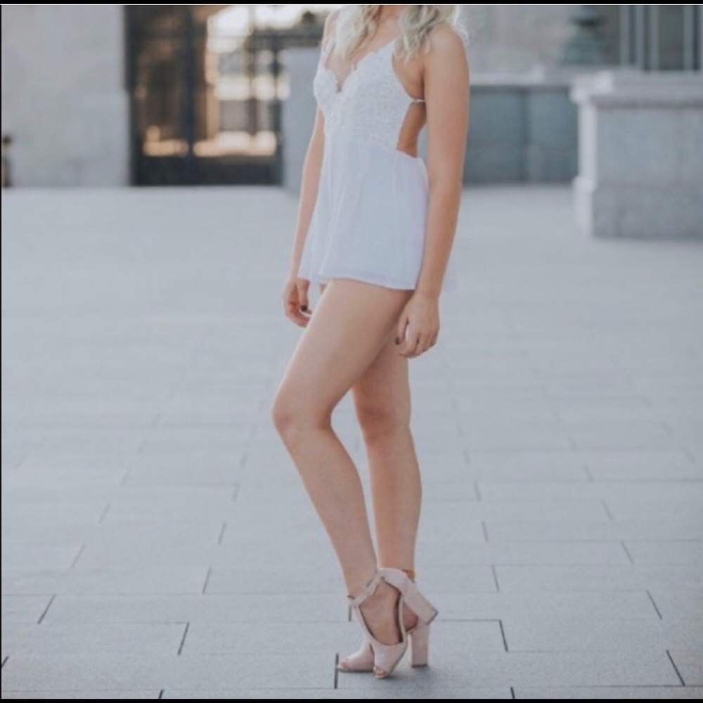 Lulus White Lace Romper